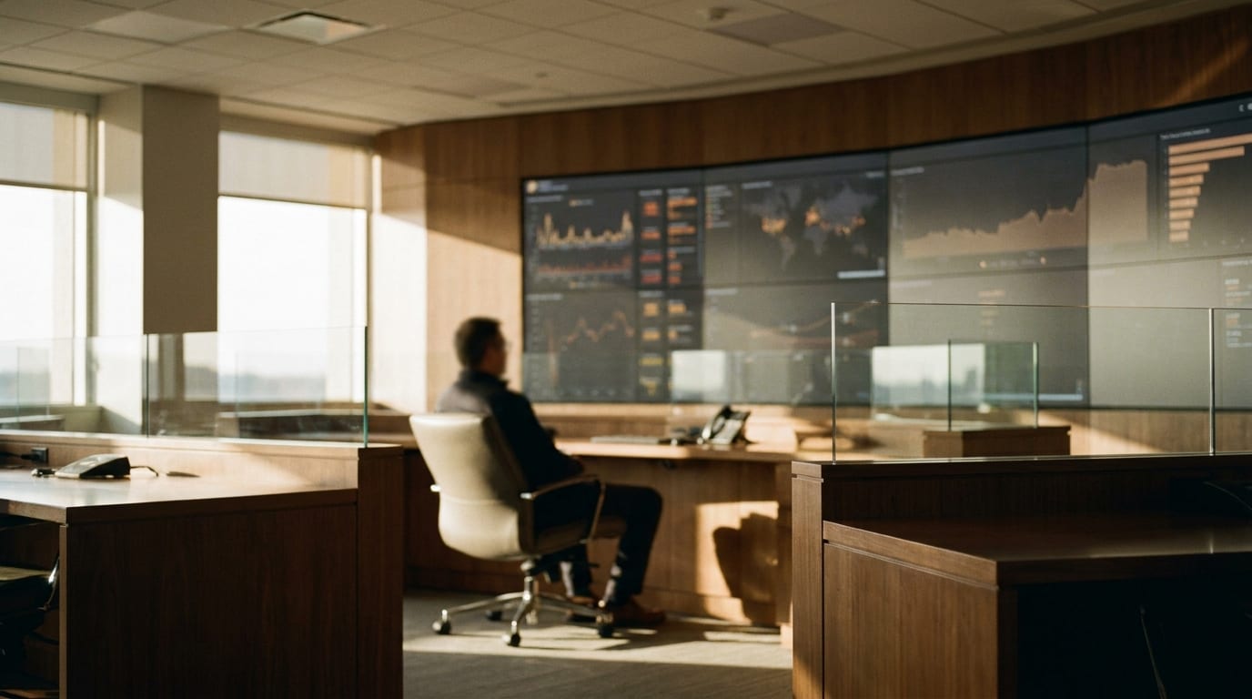 An engineer reviewing an AI agent's tool call log on a screen in a working office
